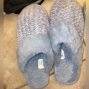 Light blue slippers new slip ons size 7/8